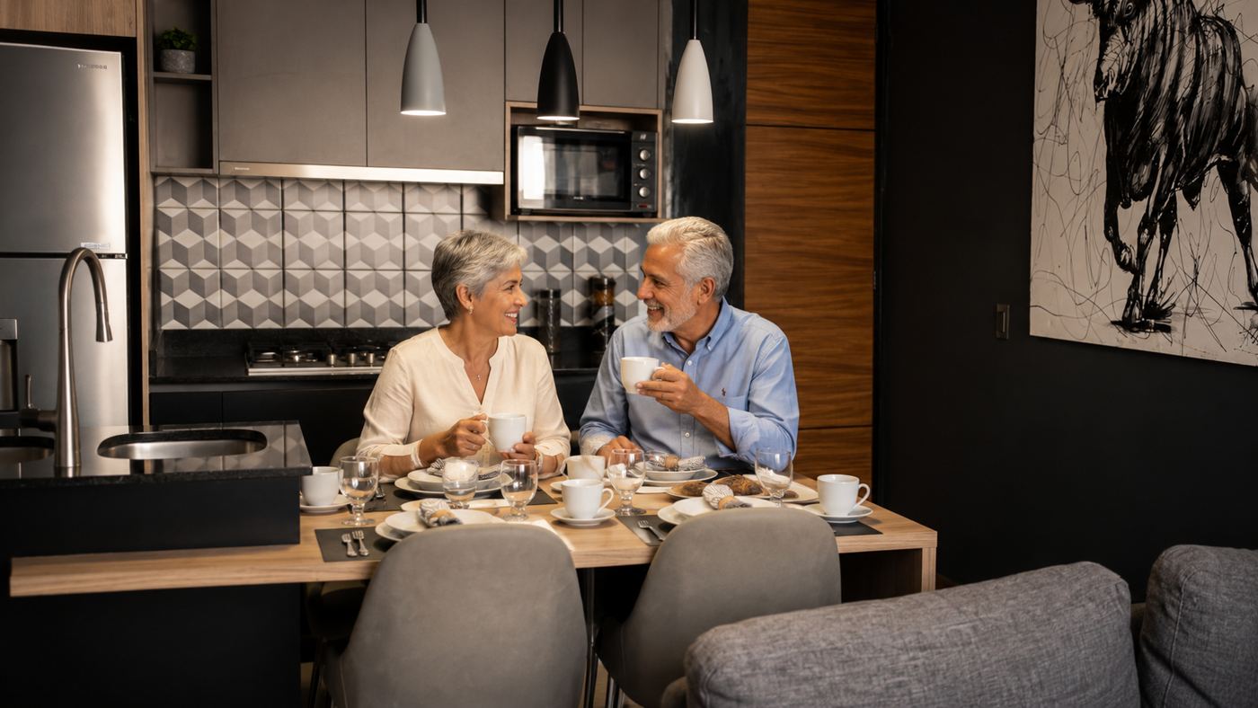 Comedor con cocina integral